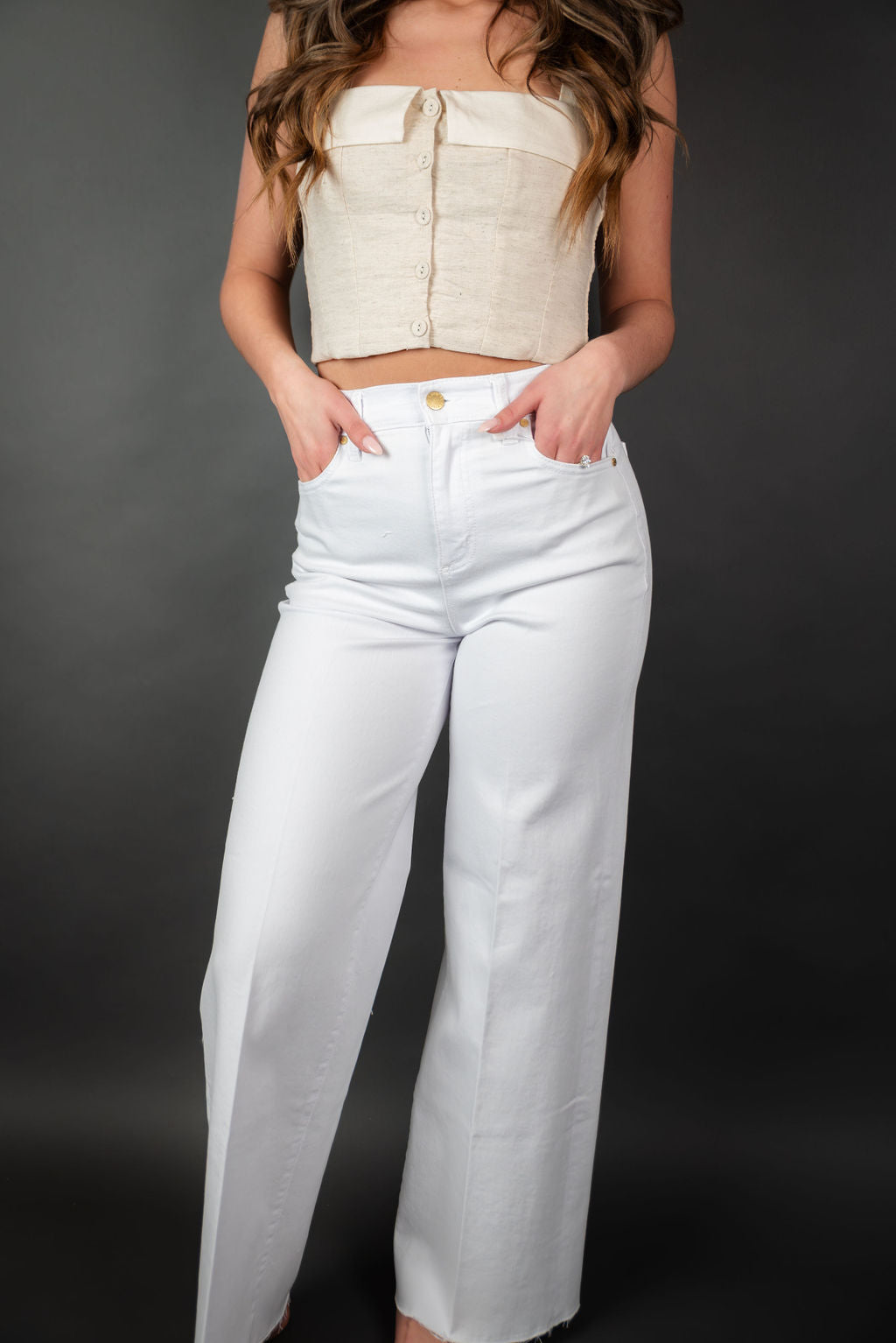 Hudson Crop Wide Leg Jeans
