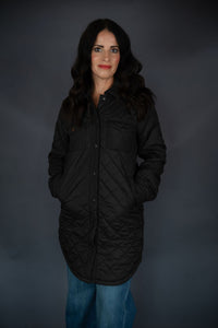Quilted Long Shirt Jacket