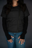 Puffer Jacket W/ Ribbed Sleeves